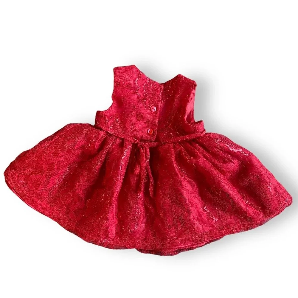 Youngland Baby beautiful red baby girl dress size 12 months - Picture 2 of 4
